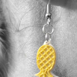 Boucles d'oreille symbole libertin ananas inversé