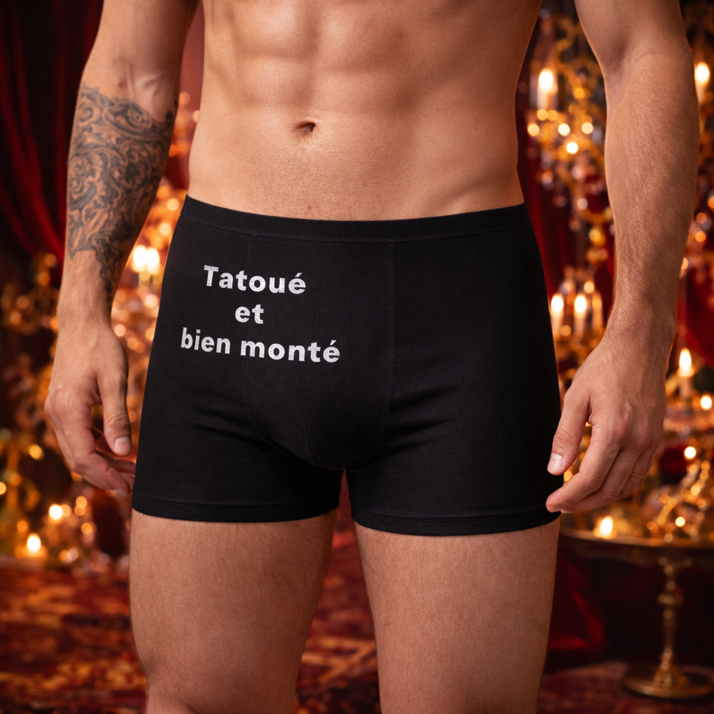 boxer tatoué monté