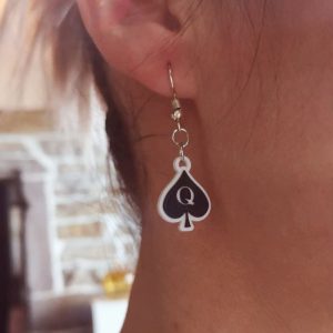 boucle oreille queen of spade