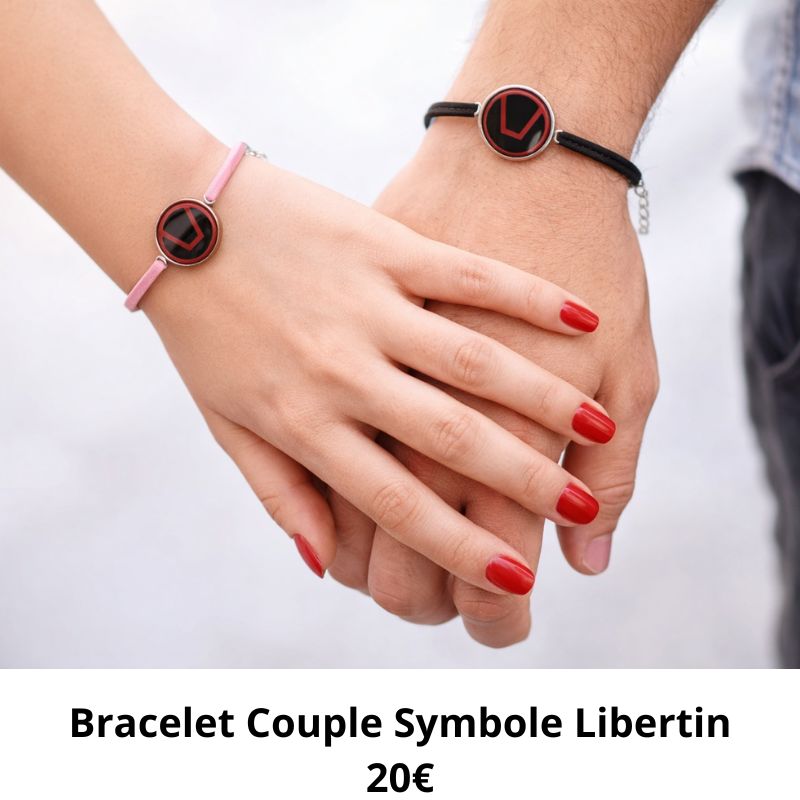 bracelet couple symbole libertin
