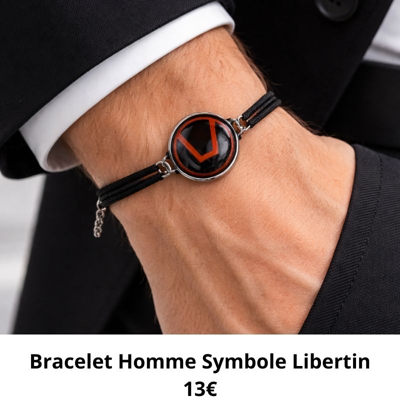 bracelet homme symbole libertin