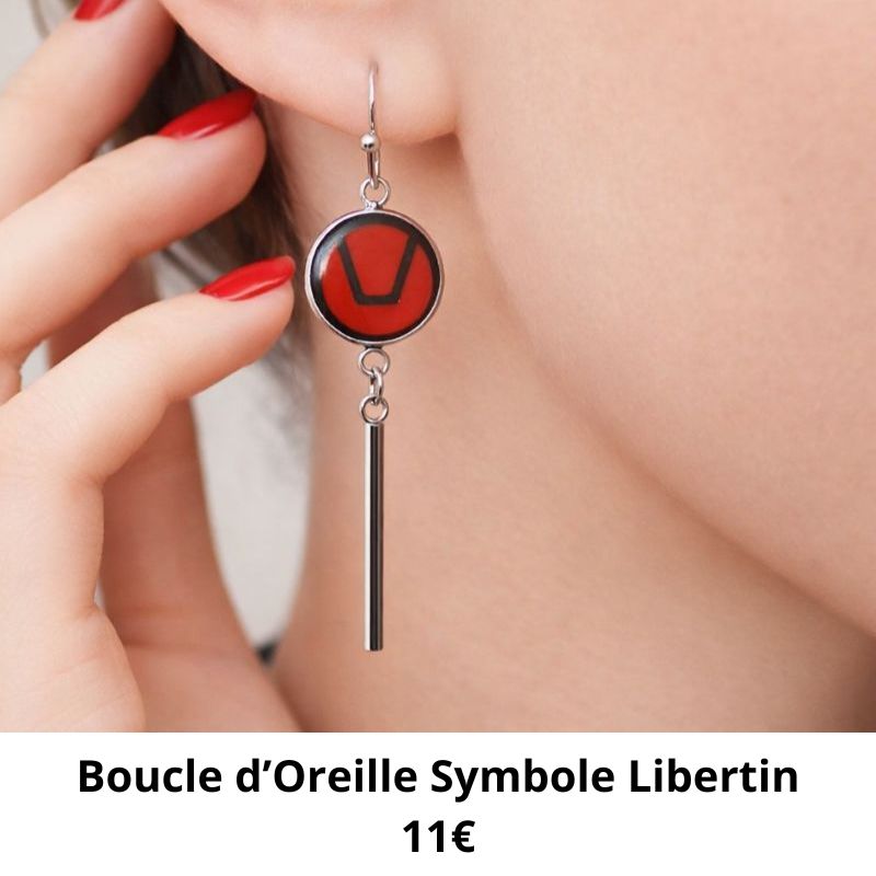 boucle oreille symbole libertin