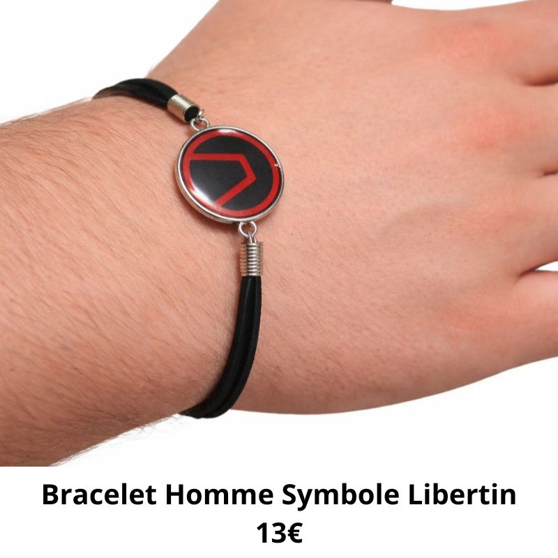 bracelet homme symbole libertin