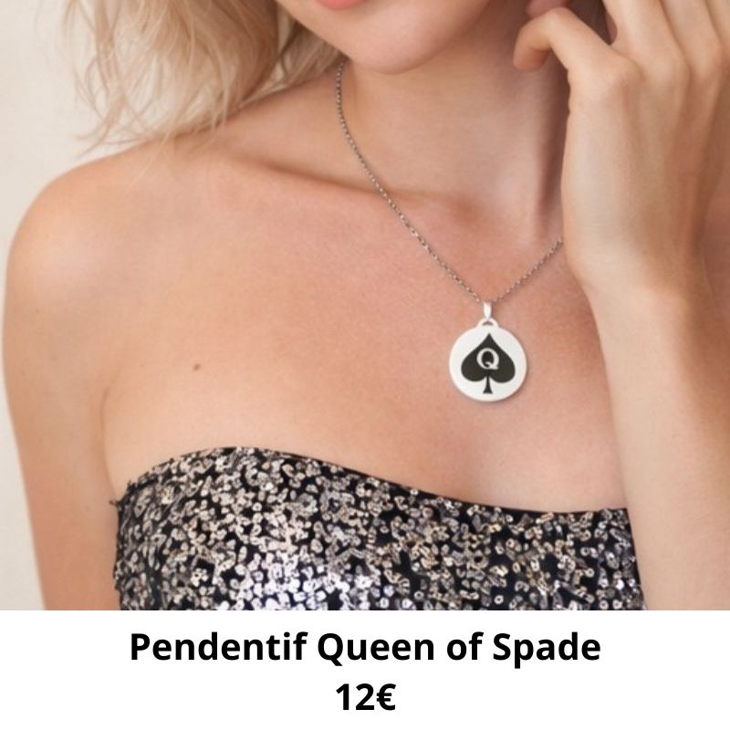 pendentif queen of spade