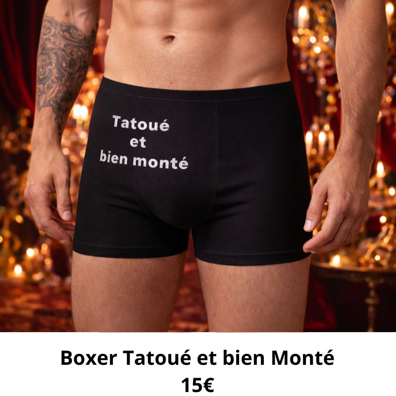 boxer tatoué monté