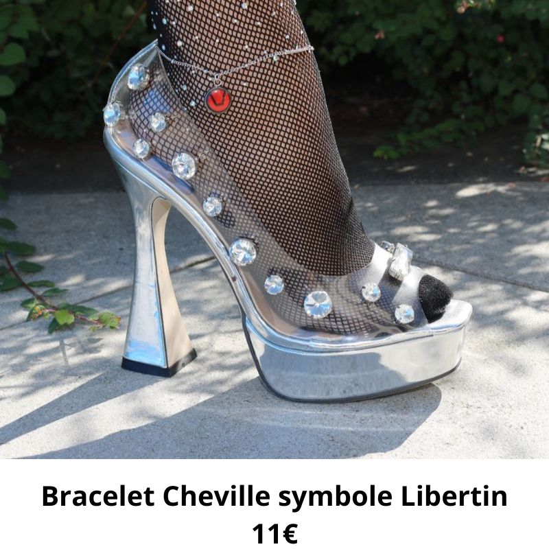 bracelet cheville symbole libertin
