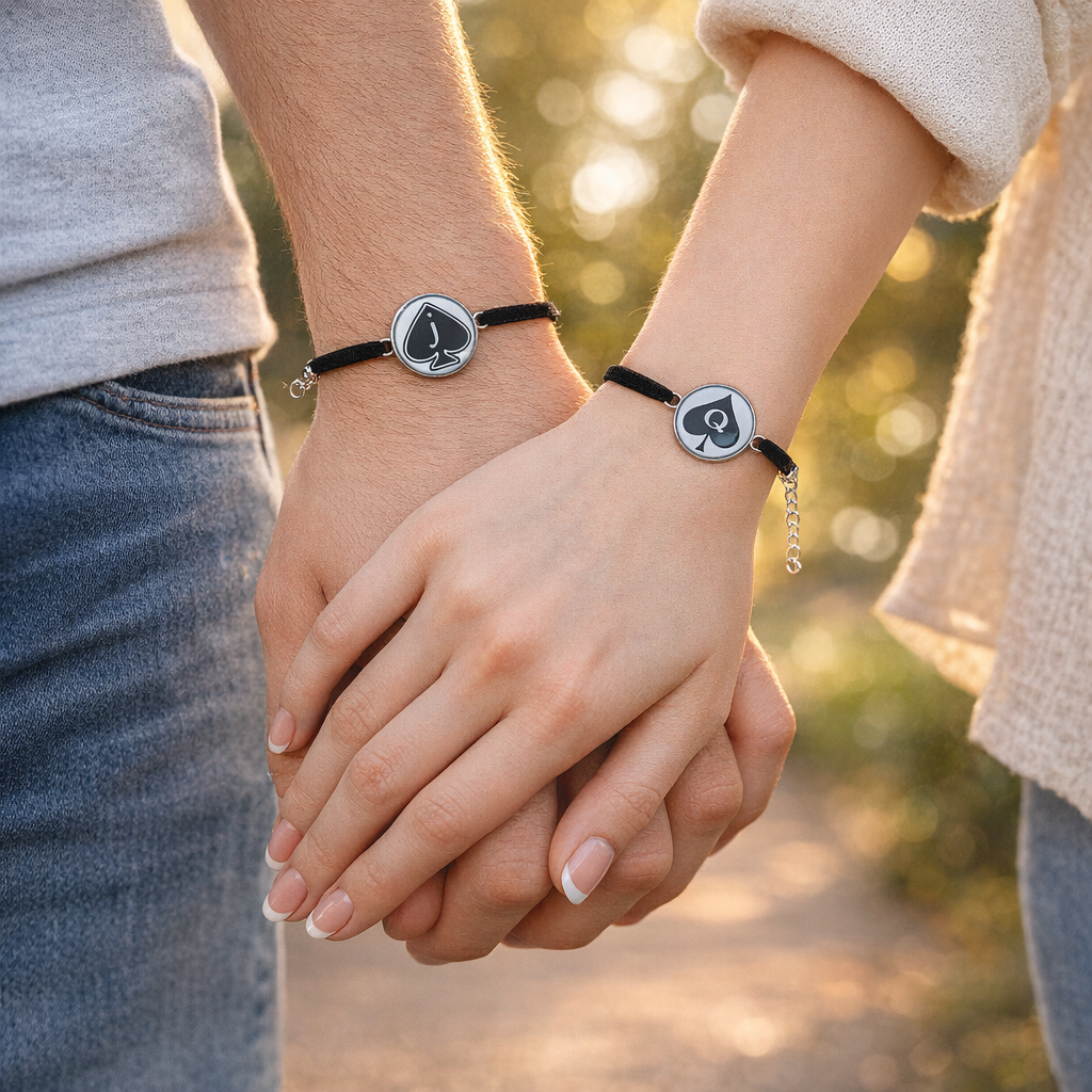 bracelet couple jack queen