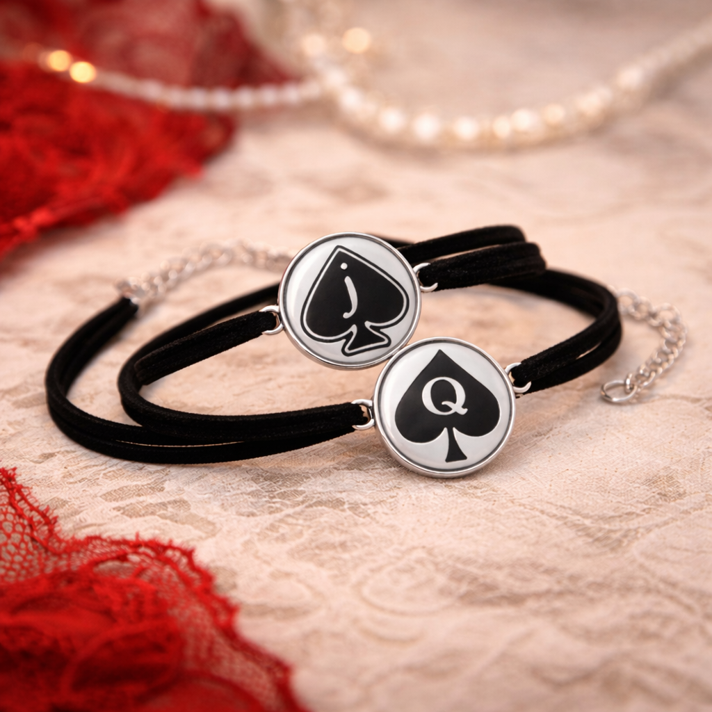 bracelet couple jack queen