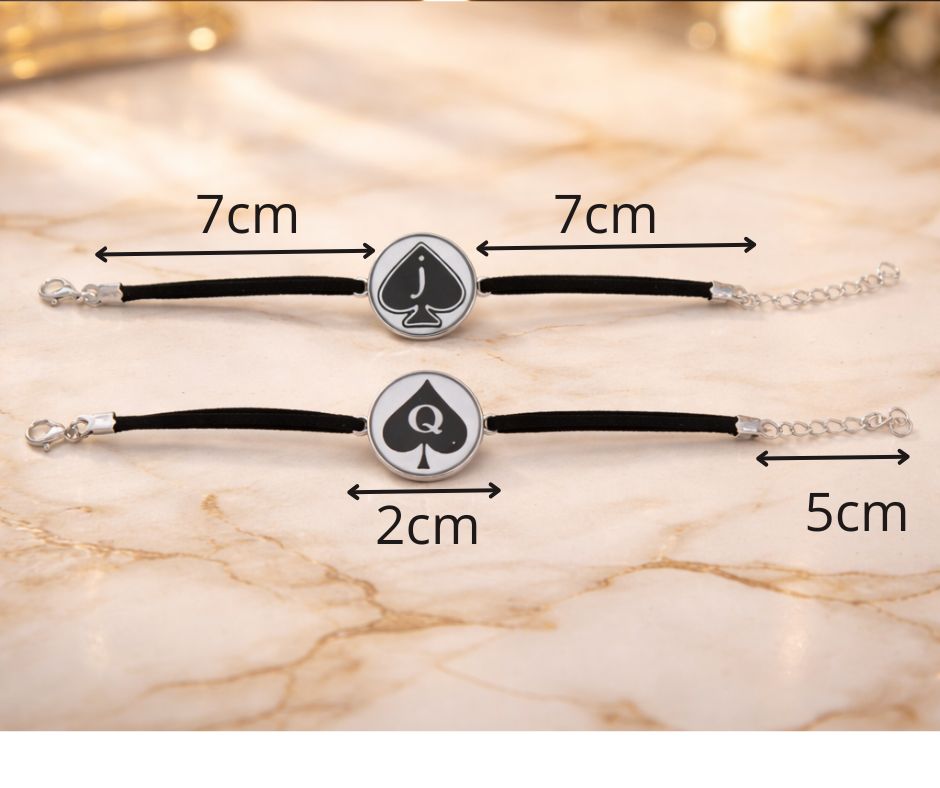 bracelet couple jack queen