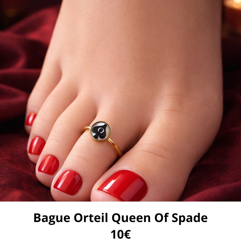 bague orteil queen spade