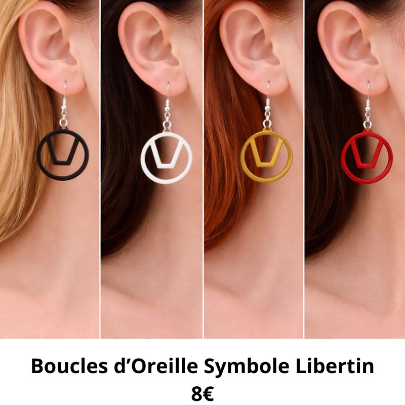 boucle oreille symbole libertin prix