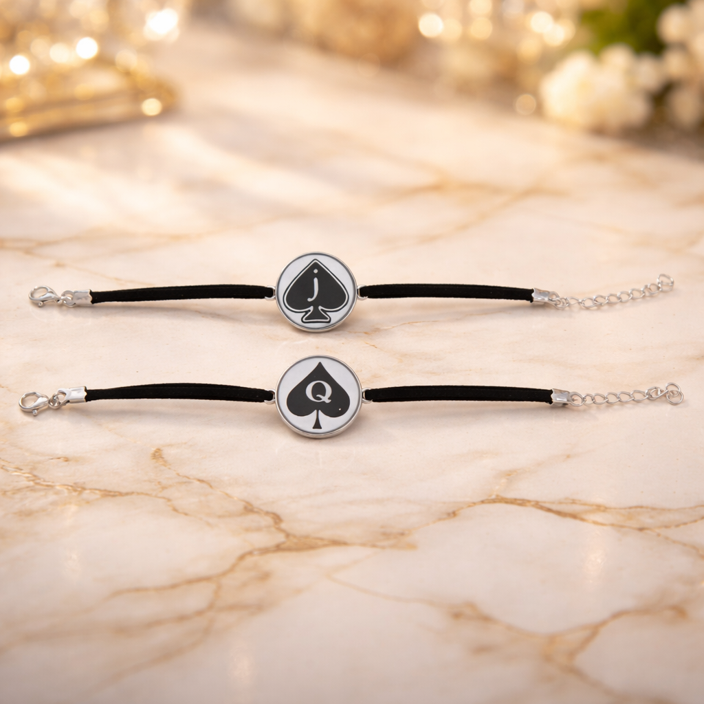 bracelet couple jack queen