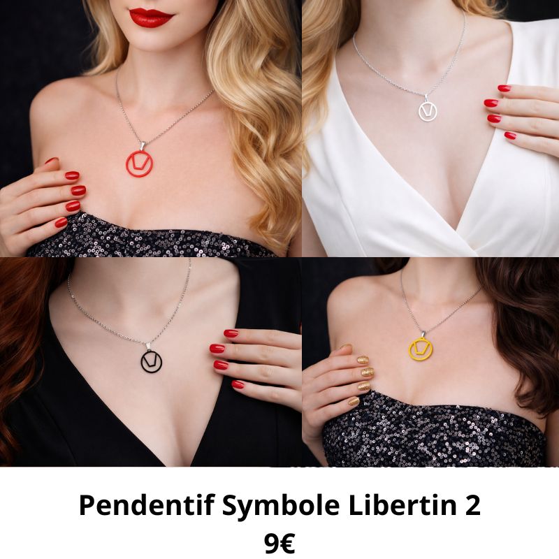 pendentif symbole libertin
