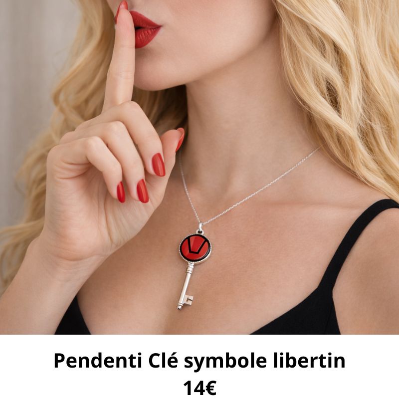 pendentif clé symbole libertin