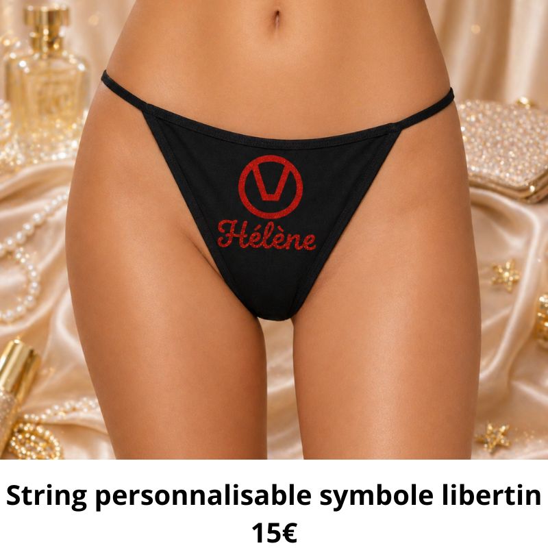 string personnalisé symbole libertin