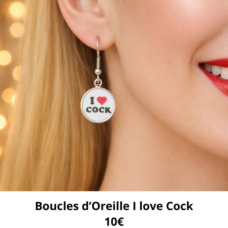 boucle oreille love cock