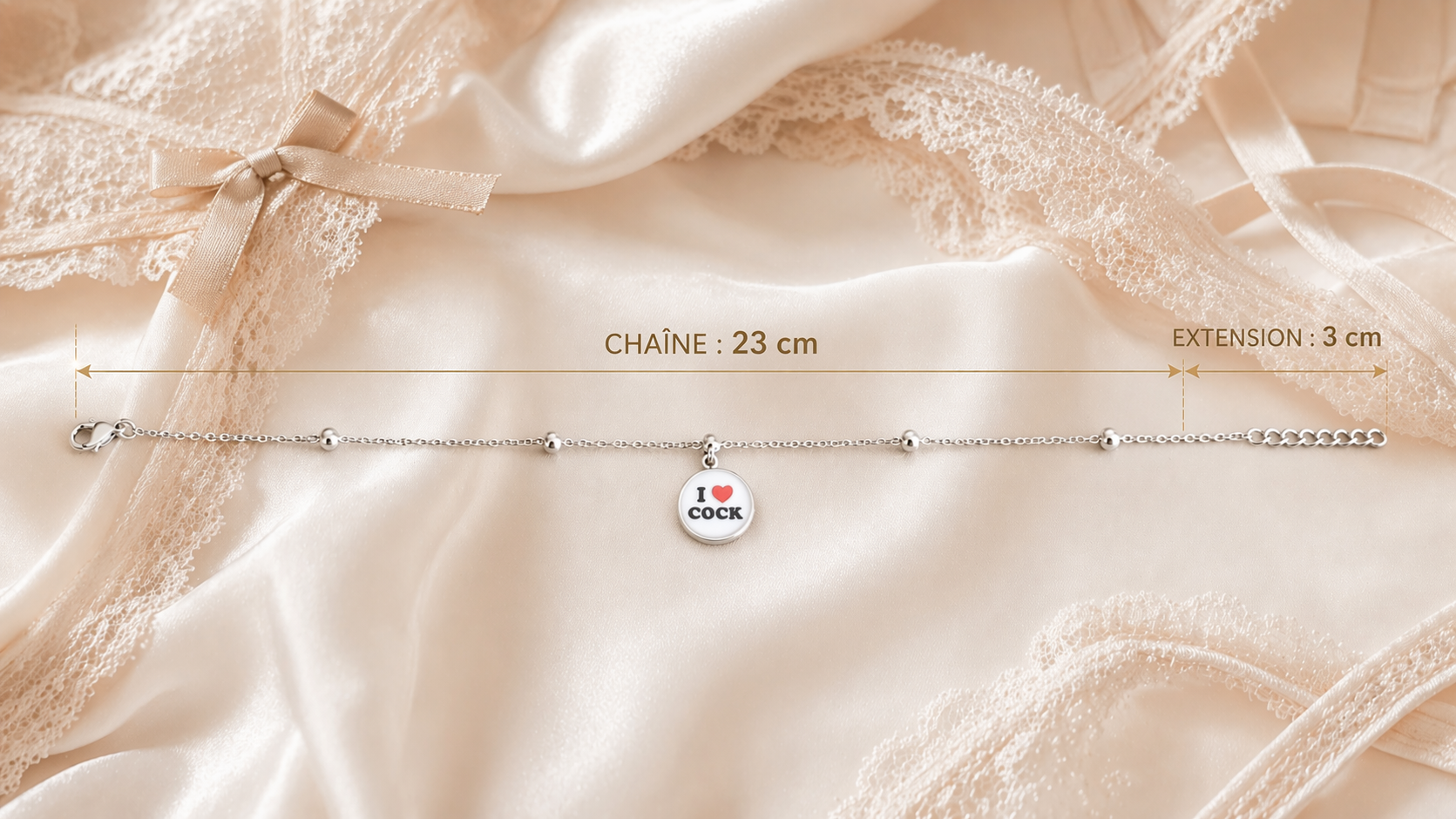 bracelet cheville love cock