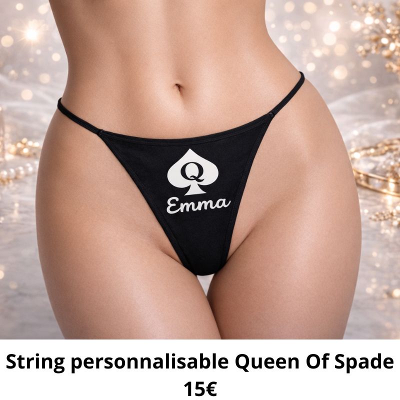 string personnalisable queen spade