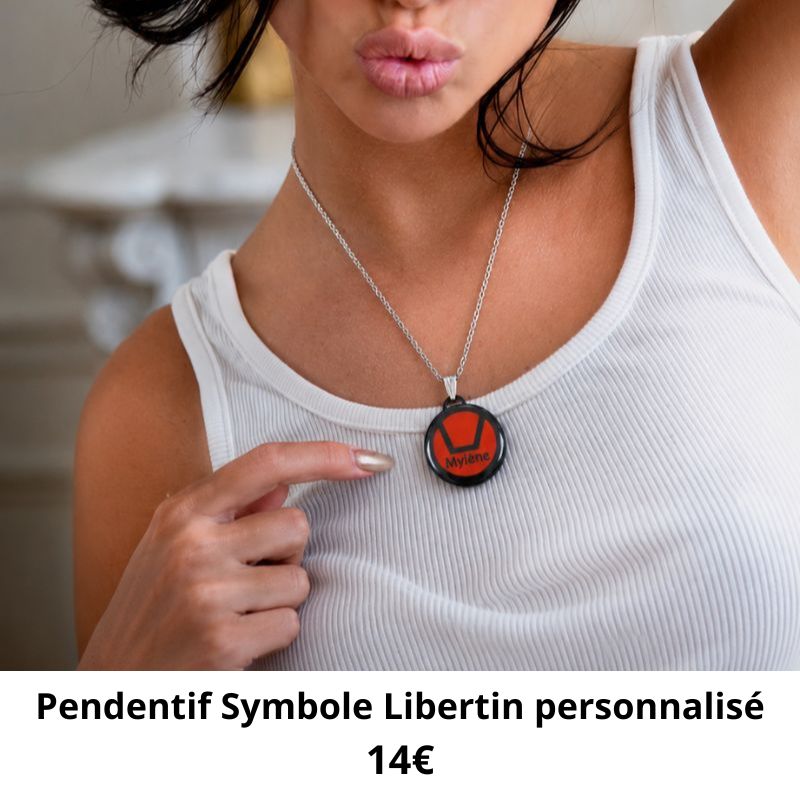 pendentif symbole libertin personnalisé