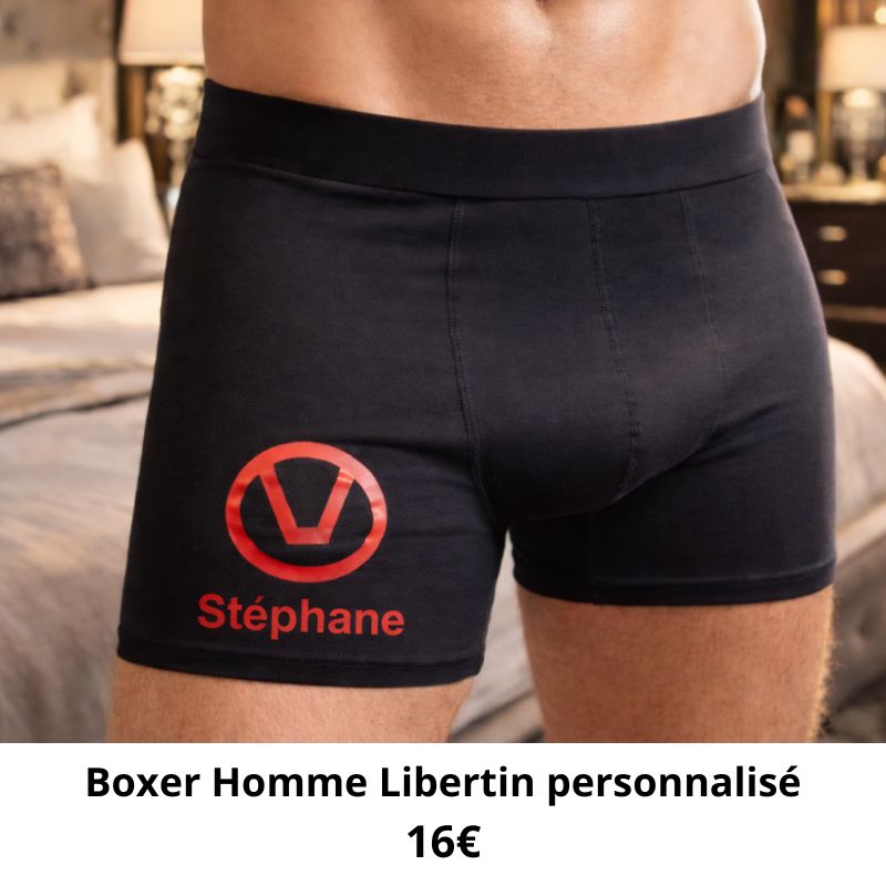 boxer symbole libertin personnalisé