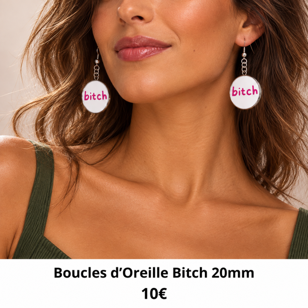 boucle oreille bitch 20mm