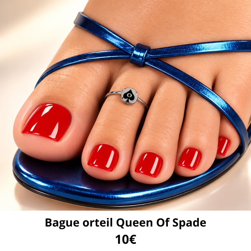 bague orteil queen of spade